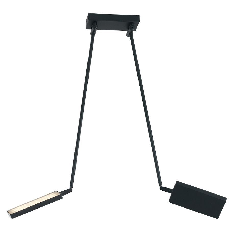Sospensione LED in alluminio bianco-nero-silver-oro orientabile e regolabile 2x18W 3640LM 3200°k BOOK-PL Sospensione LED in alluminio bianco-nero-silver-oro orientabile e regolabile 2x18W 3640LM 3200°k BOOK-PL